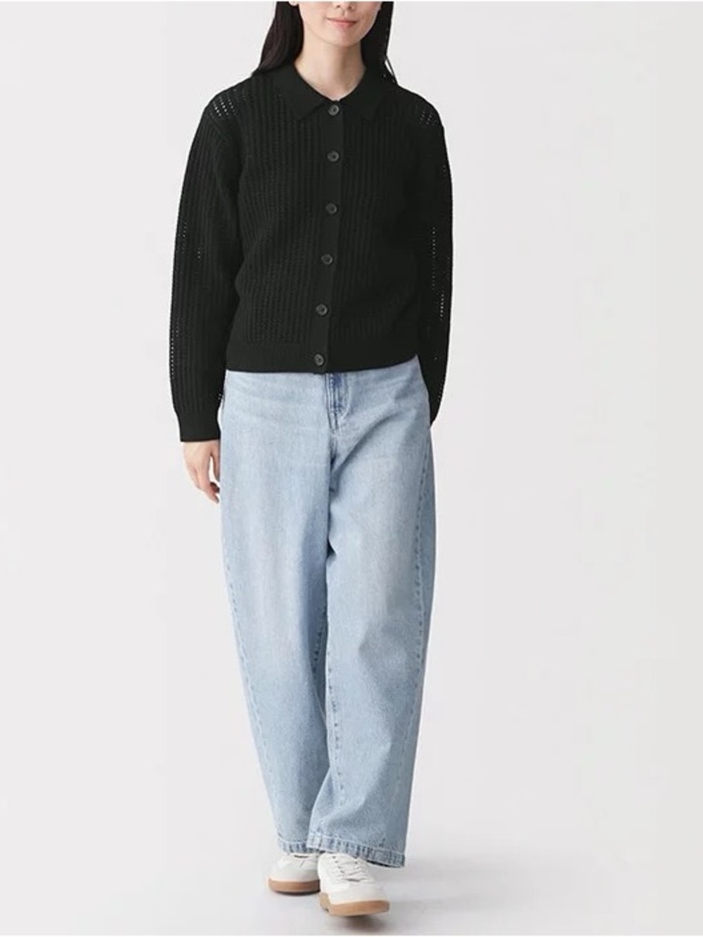 Muji polo cardigan L - Picture 2 of 9